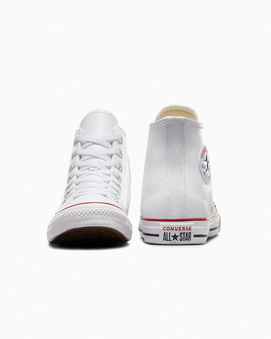 Dámské Boty Vysoké Converse Chuck Taylor All Star Læder Bílé | CZ F31IA52